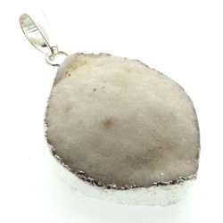 Himalayan Druzy Quartz Crystal Electroplated Pendant Design 13